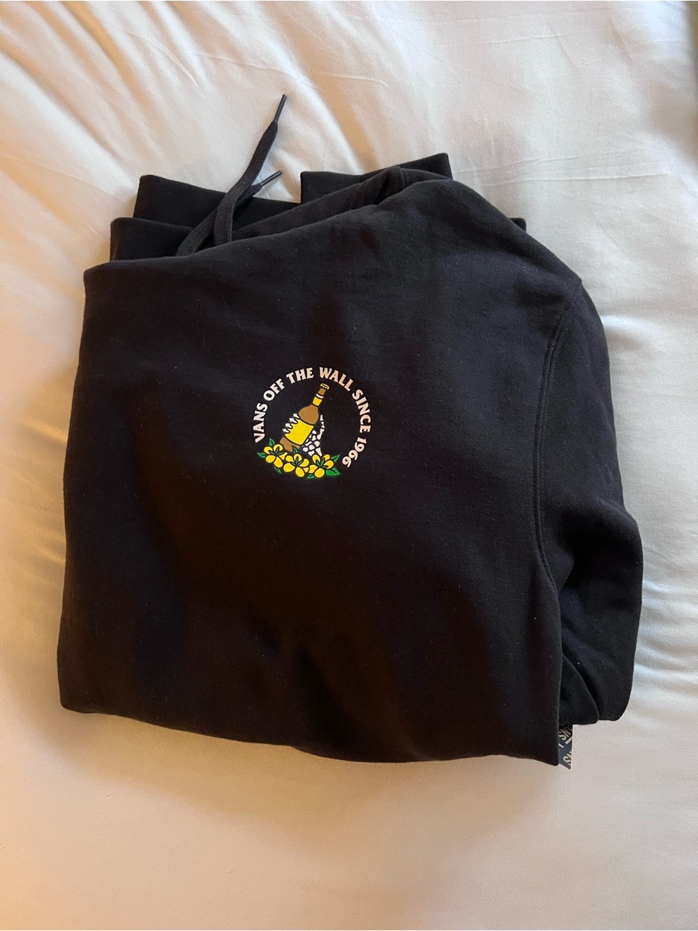 Vans Black Hoodie Happy Trails